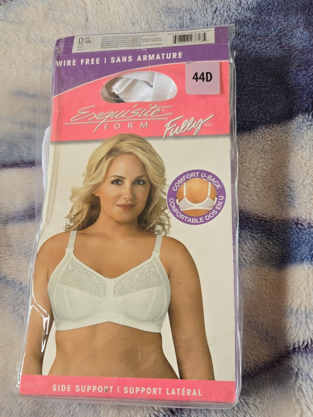 Fully Wire-Free White Bra - 44D